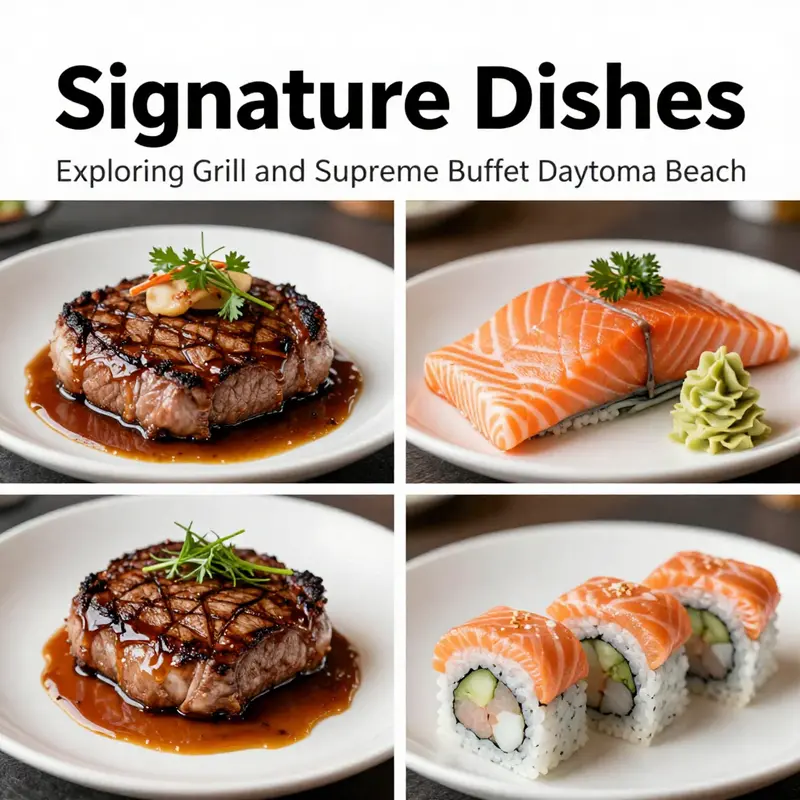 A captivating selection of dishes from the Hibachi Grill & Supreme Buffet, highlighting its diverse menu options.