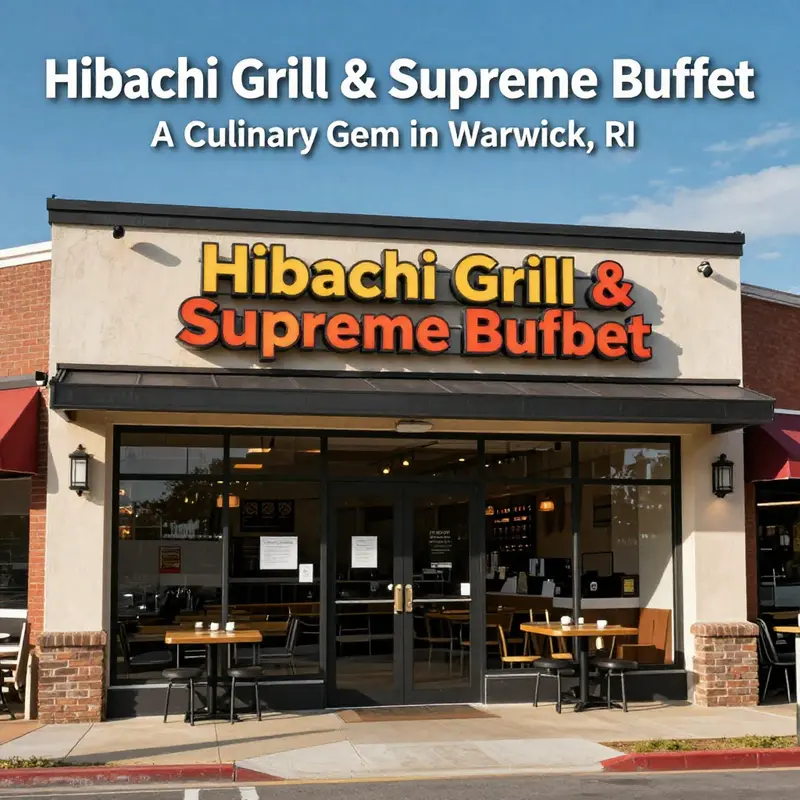 Exterior view of Hibachi Grill & Supreme Buffet with a welcoming entrance and bright signage.