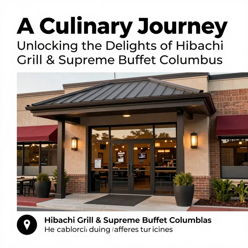 An exterior view of Hibachi Grill & Supreme Buffet in Columbus, GA, depicting the restaurant's welcoming entrance.