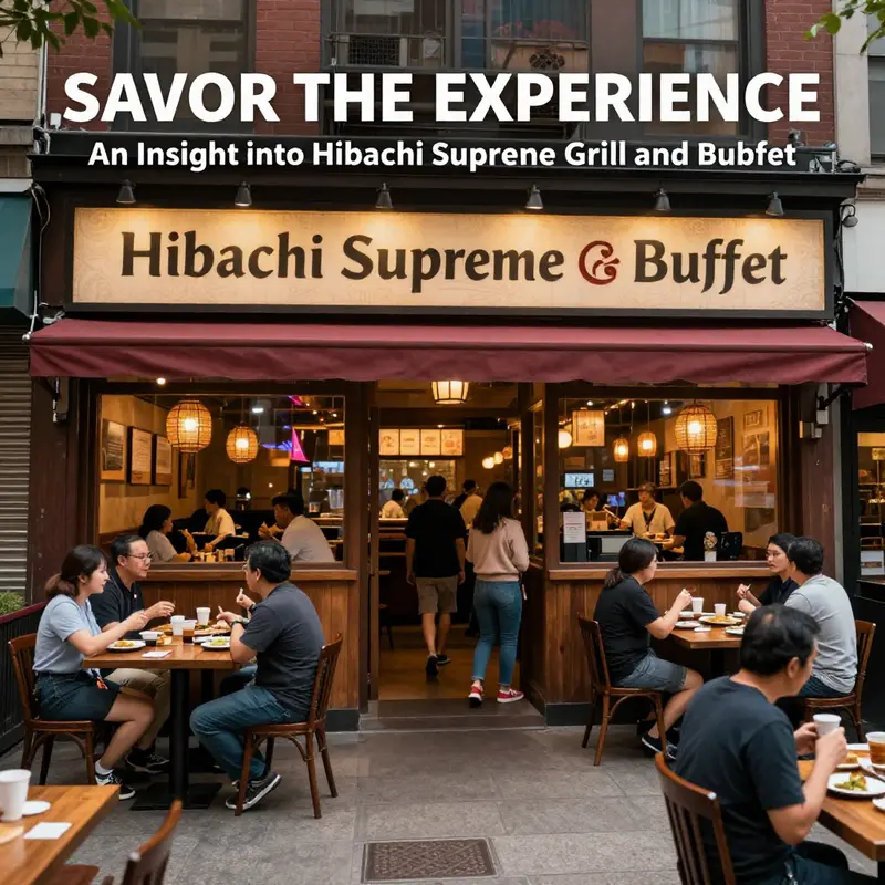 Dynamic locations of Hibachi Supreme Grill and Buffet inviting patrons with its bustling atmosphere.