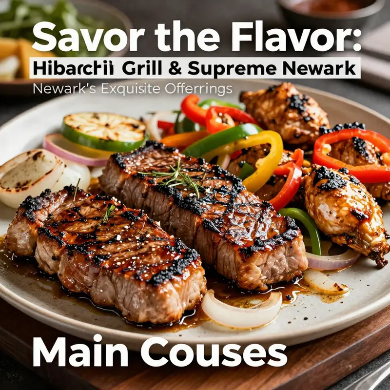 A delicious array of main courses showcasing the hibachi specialties at Hibachi Grill & Supreme Buffet.