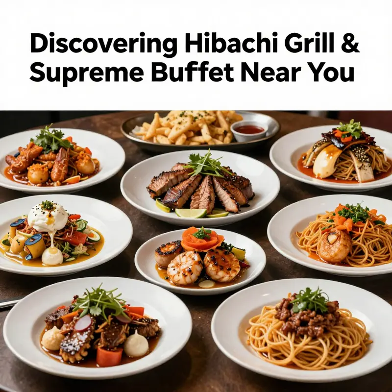 Map indicating various Hibachi Grill & Supreme Buffet locations for easy access.
