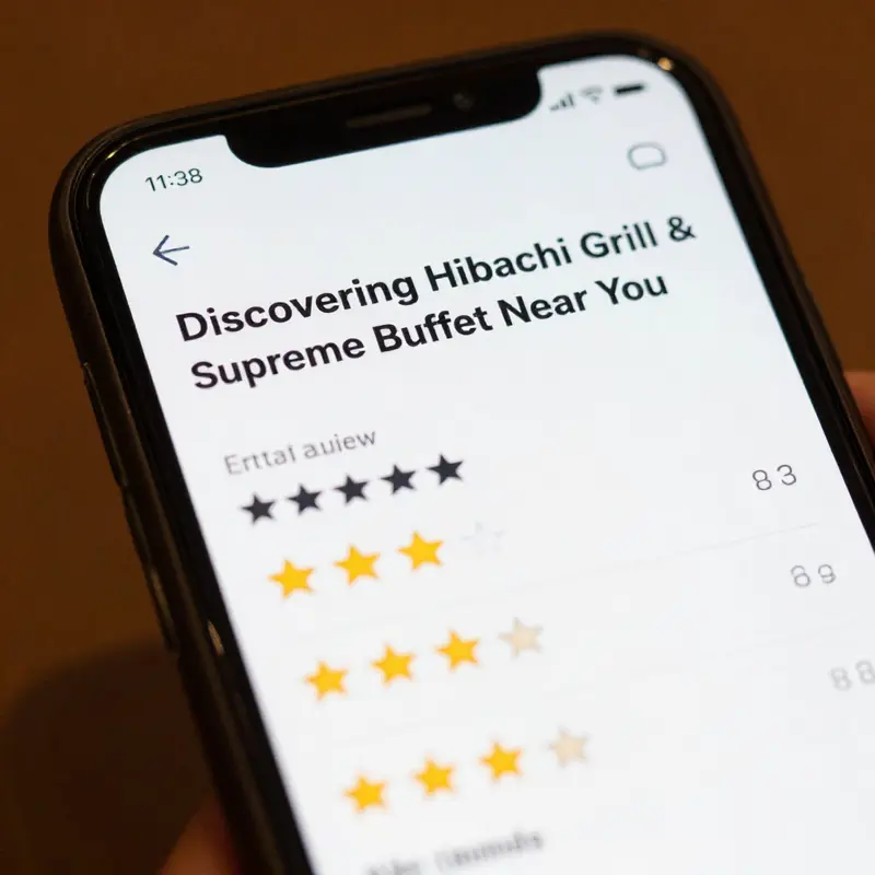 Map indicating various Hibachi Grill & Supreme Buffet locations for easy access.