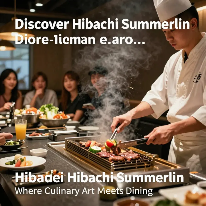 The captivating hibachi dining experience where chefs dazzle guests with culinary skills.