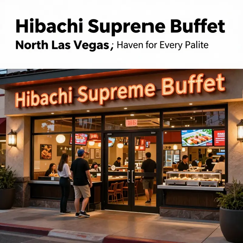 The storefront of Hibachi Supreme Buffet showing its inviting entrance and friendly atmosphere.