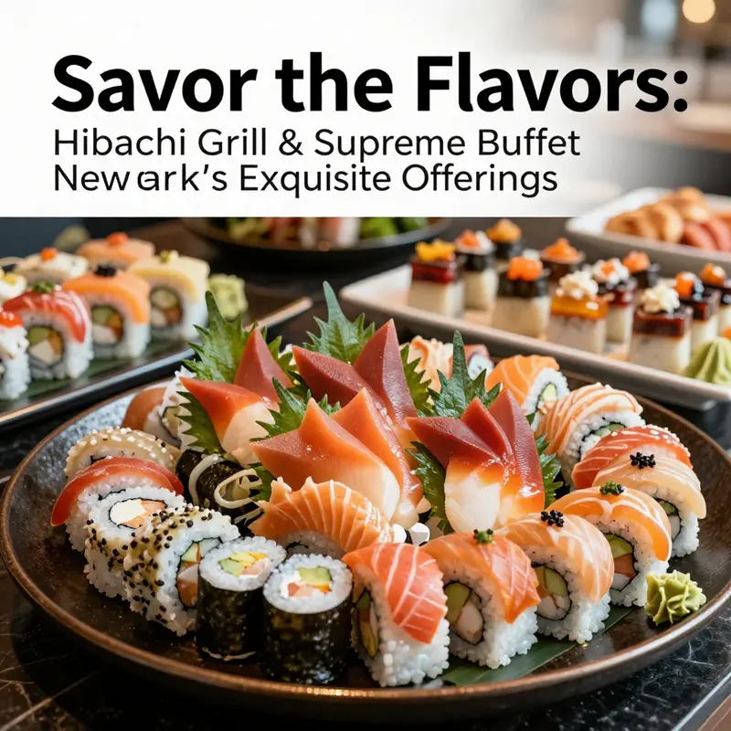 A delicious array of main courses showcasing the hibachi specialties at Hibachi Grill & Supreme Buffet.