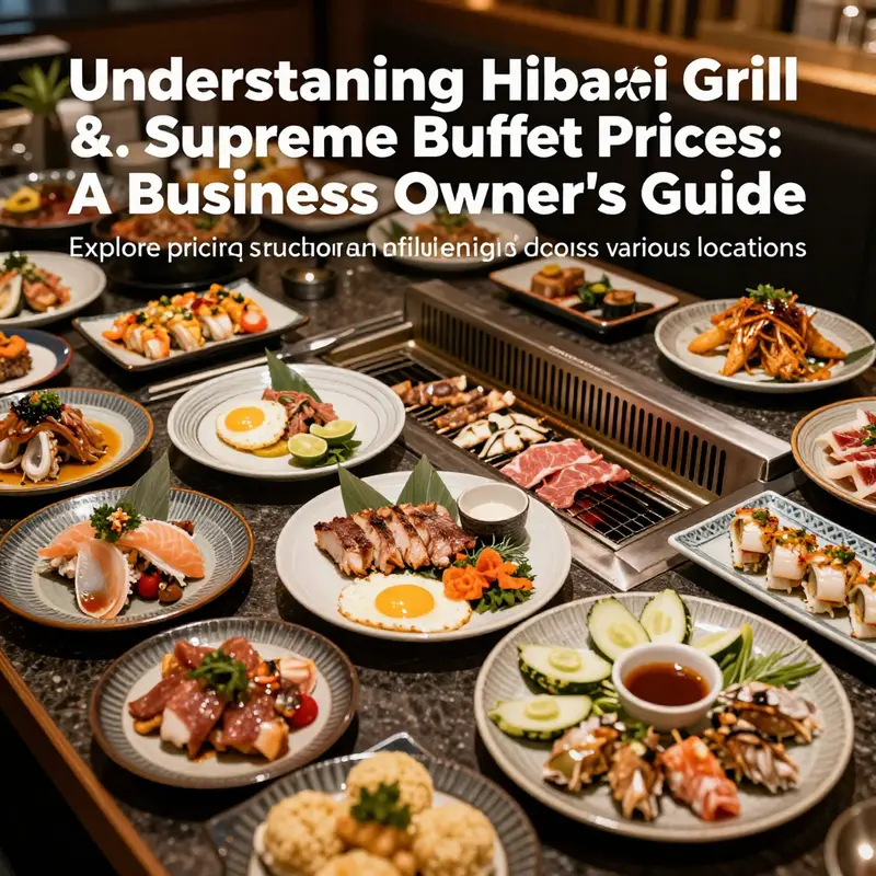 A colorful spread of hibachi dishes highlighting the buffet experience.
