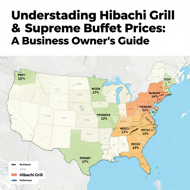 Visual representation of Hibachi Grill & Supreme Buffet locations and their price variations.