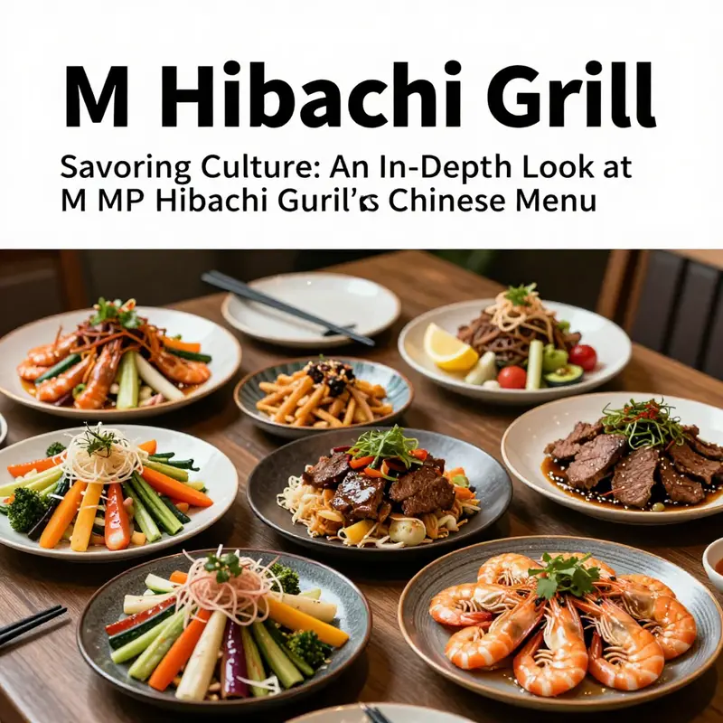 An enticing overview of the diverse dishes available on M P Hibachi Grill’s Chinese menu.