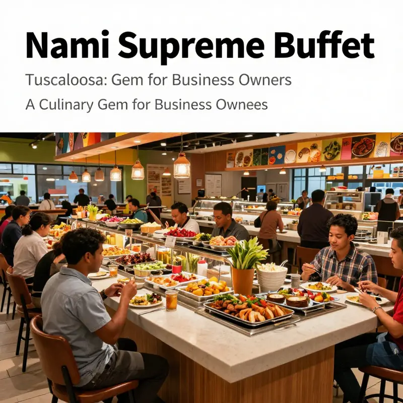An inviting scene of the dining area at Nami Supreme Buffet, bustling with happy patrons and a rich buffet setup.