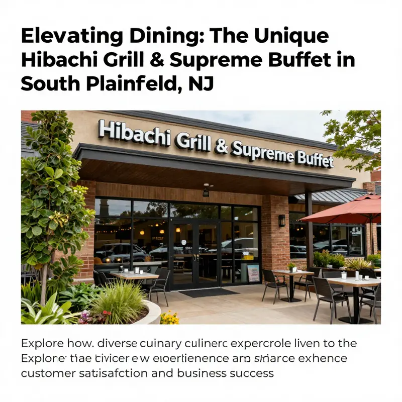 The exterior view of Hibachi Grill & Supreme Buffet, highlighting the entrance and a welcoming atmosphere for guests.