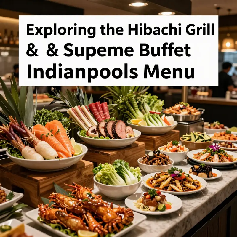 A colorful assortment of hibachi dishes capturing the essence of Hibachi Grill & Supreme Buffet’s offerings.