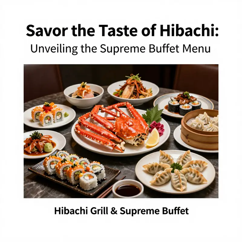 A vibrant assortment of signature dishes at the Hibachi Grill & Supreme Buffet, showcasing culinary excellence.
