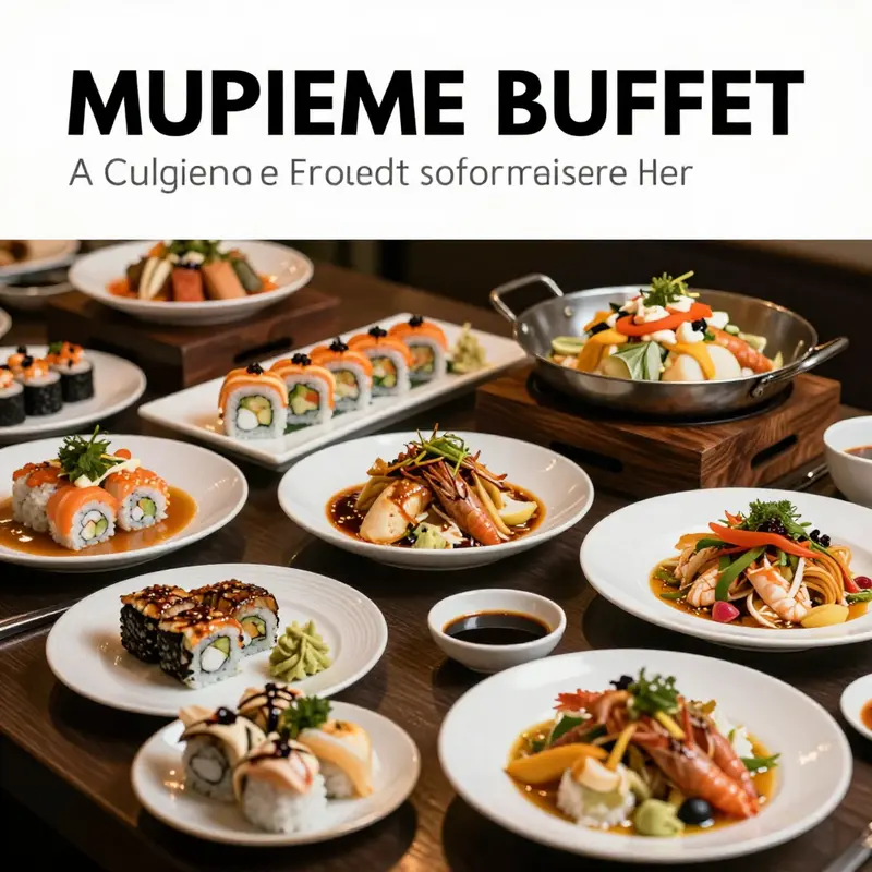 A lavish display of Asian cuisine at a Supreme Buffet, illustrating the quality and variety of offerings.