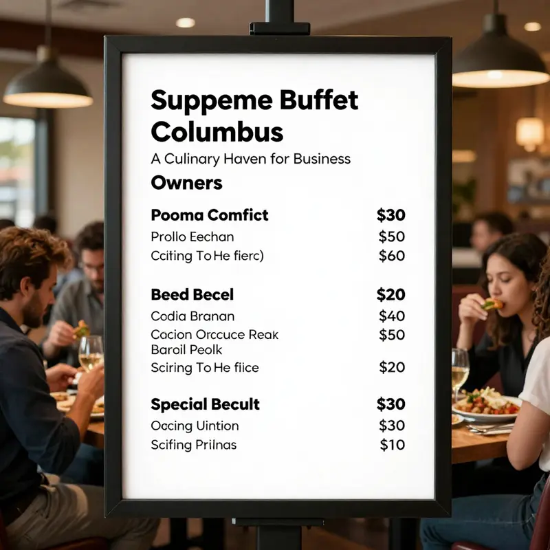 A colorful array of dishes illustrating the diverse menu options at Supreme Buffet Columbus.