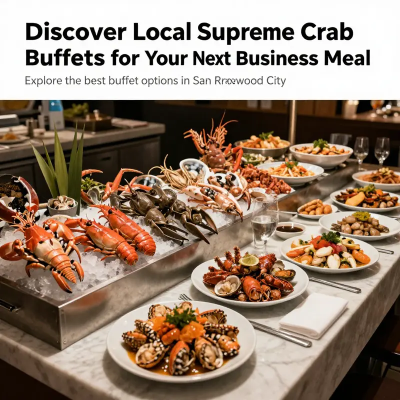 A colorful and delectable seafood buffet arrangement at Supreme Crab Buffet, appealing to seafood enthusiasts.