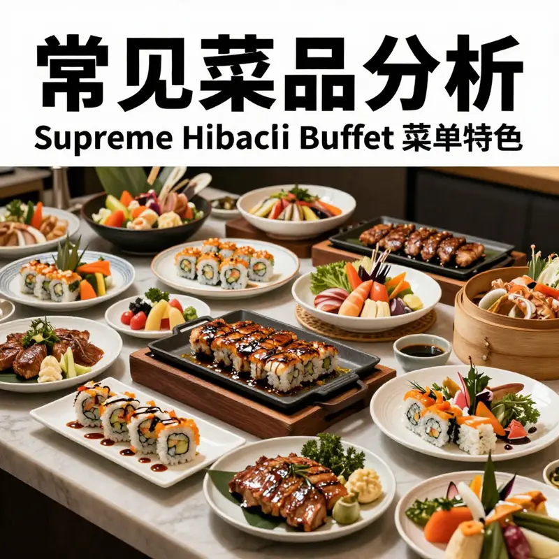 An array of dishes available at Supreme Hibachi Buffet, reflecting its diverse menu.