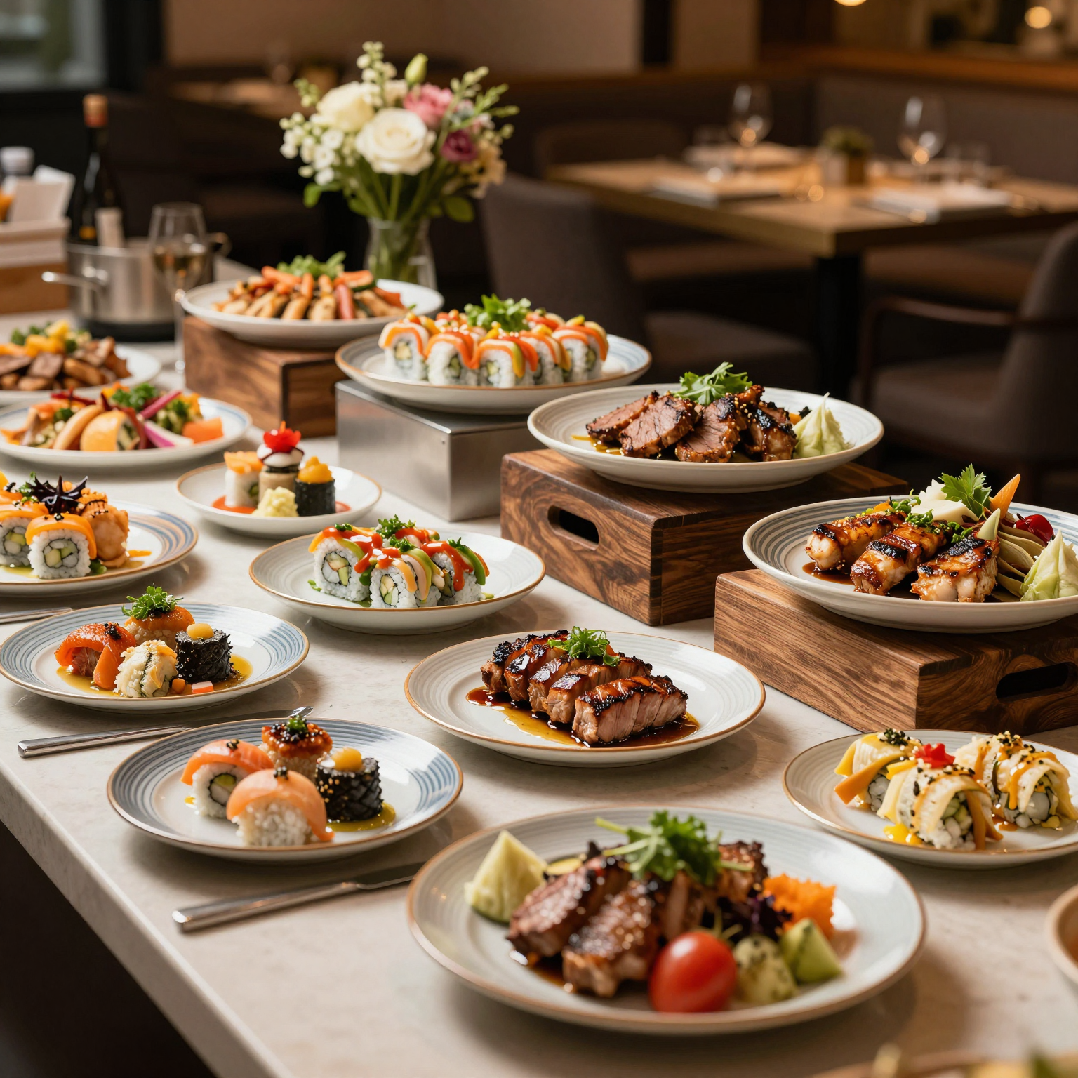 Buffet Setting at Flaming Grill and Supreme Buffet