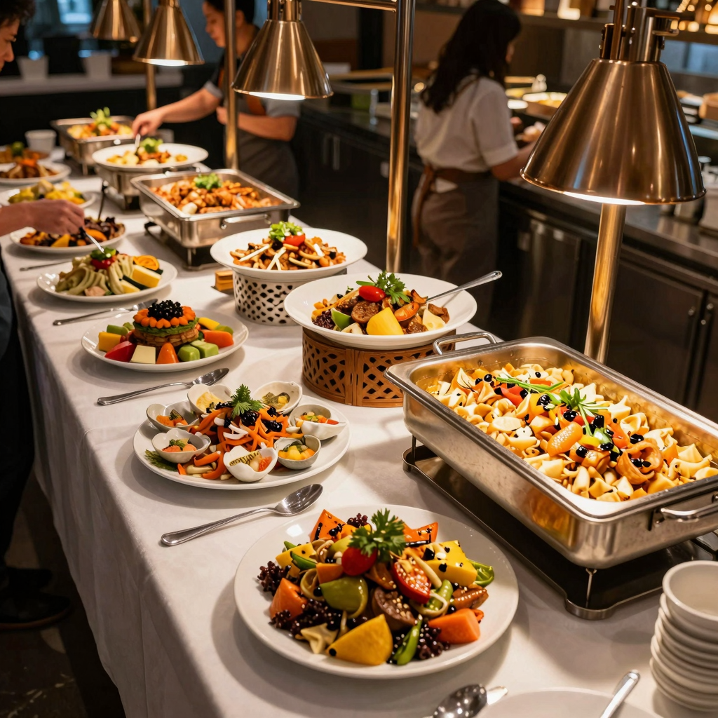 Buffet Setup at Flaming Grill Supreme Buffet
