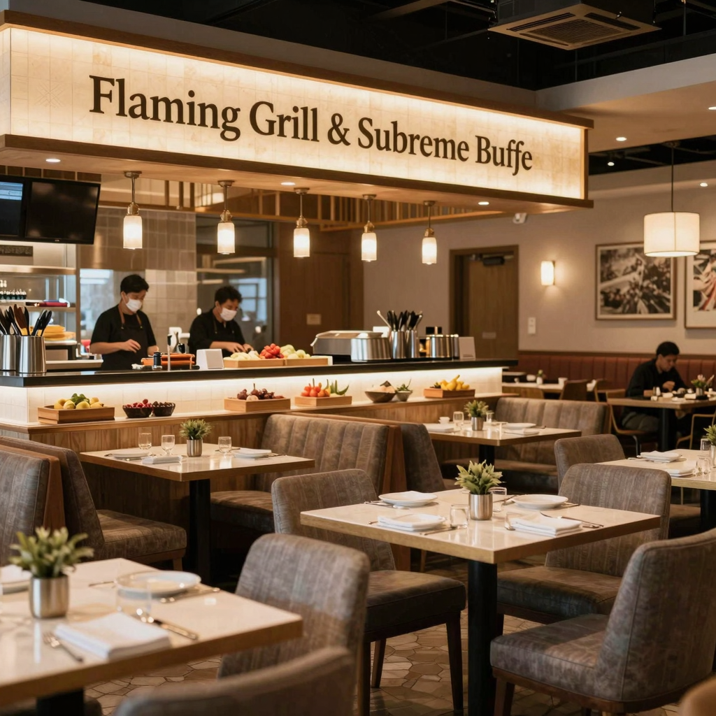 Ambiance of the Flaming Grill & Supreme Buffet