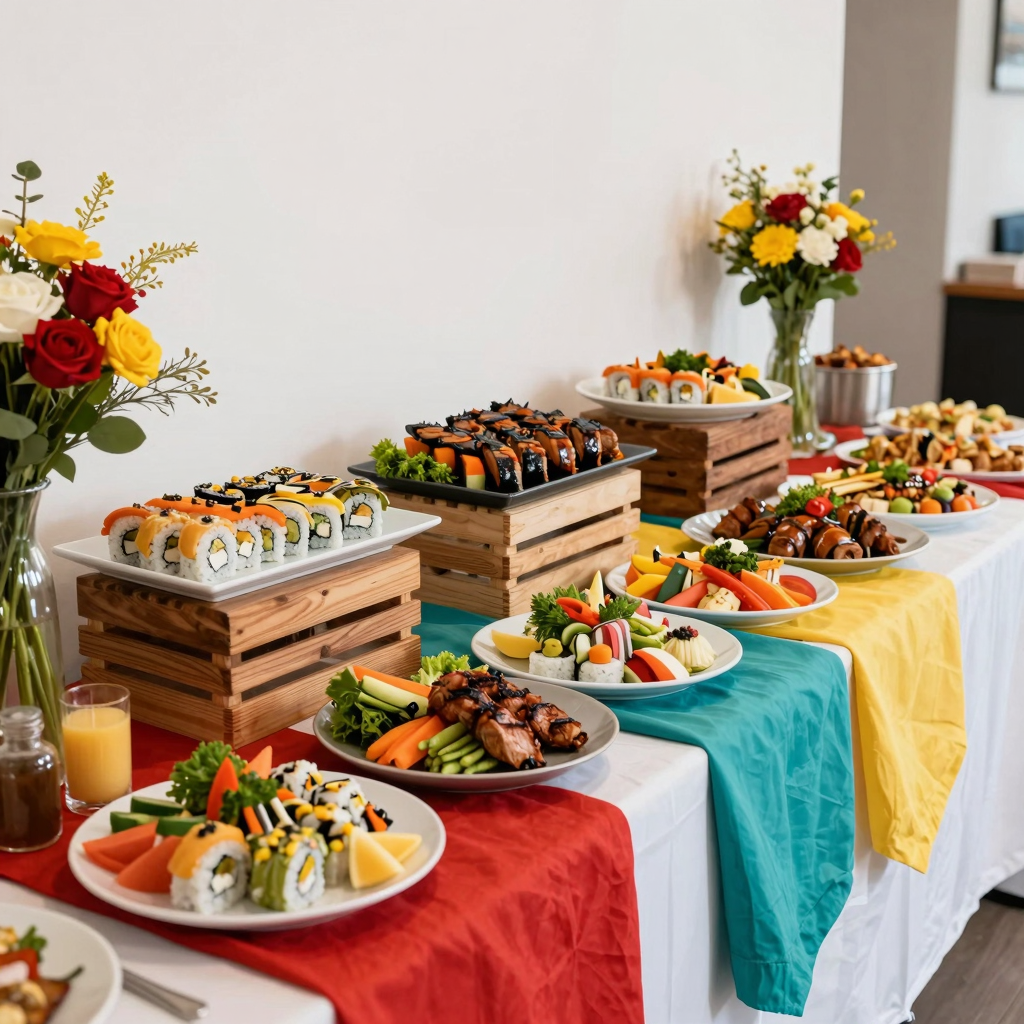Vibrant Buffet Setup