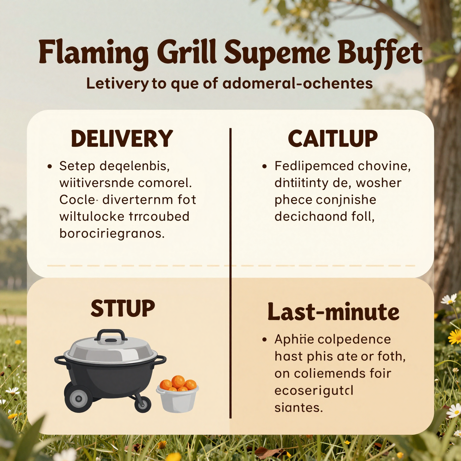 Logistical Aspects of Using Flaming Grill Supreme Buffet
