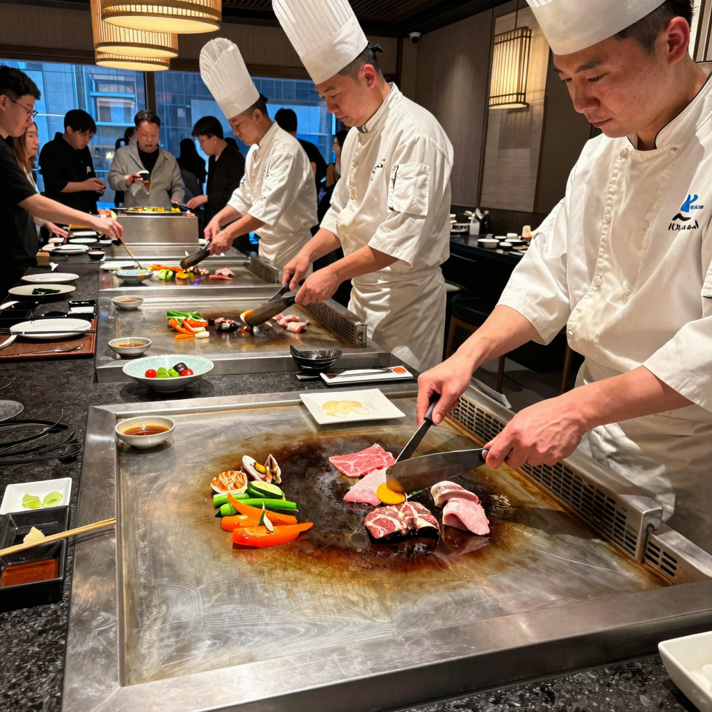 Teppanyaki Grill Cooking Image