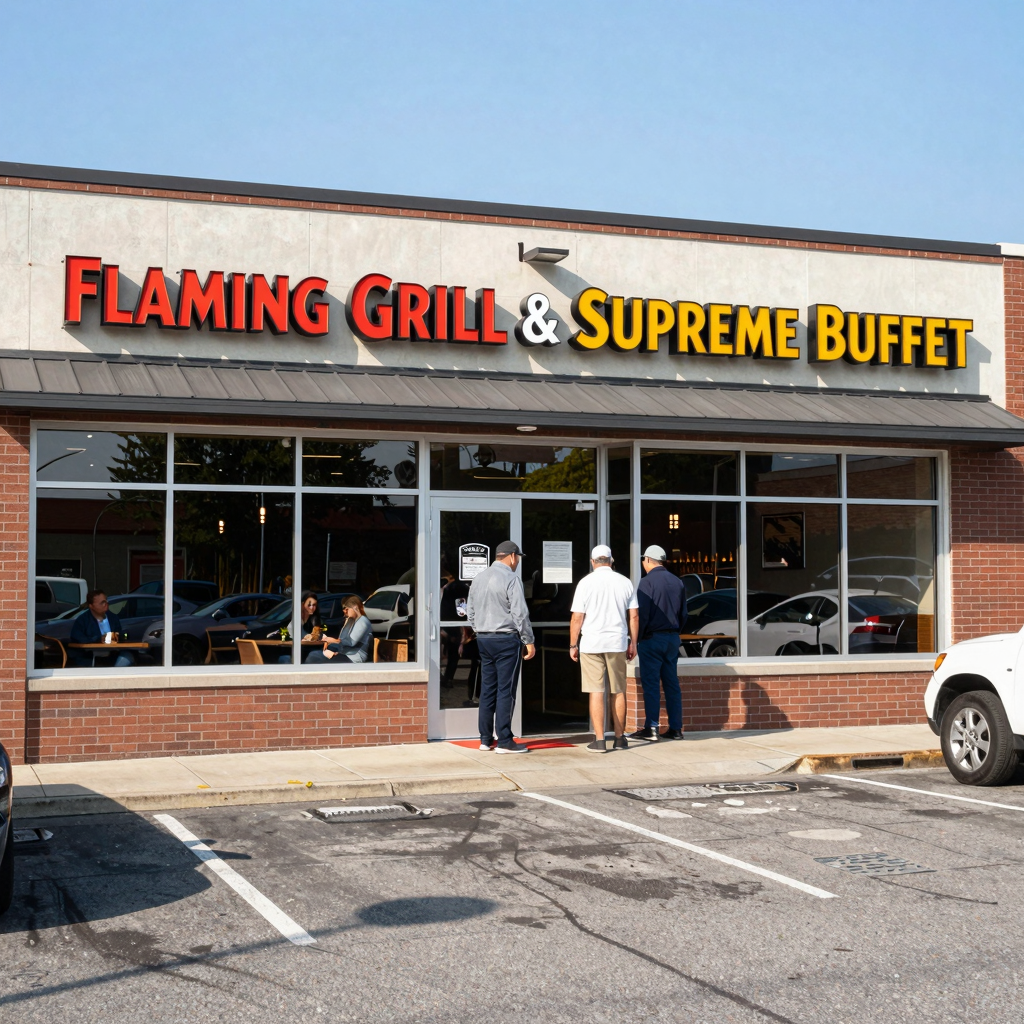 Exterior view of Flaming Grill & Supreme Buffet