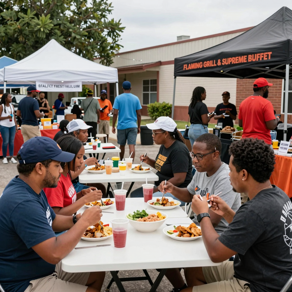 Community Gathering at Flaming Grill & Supreme Buffet