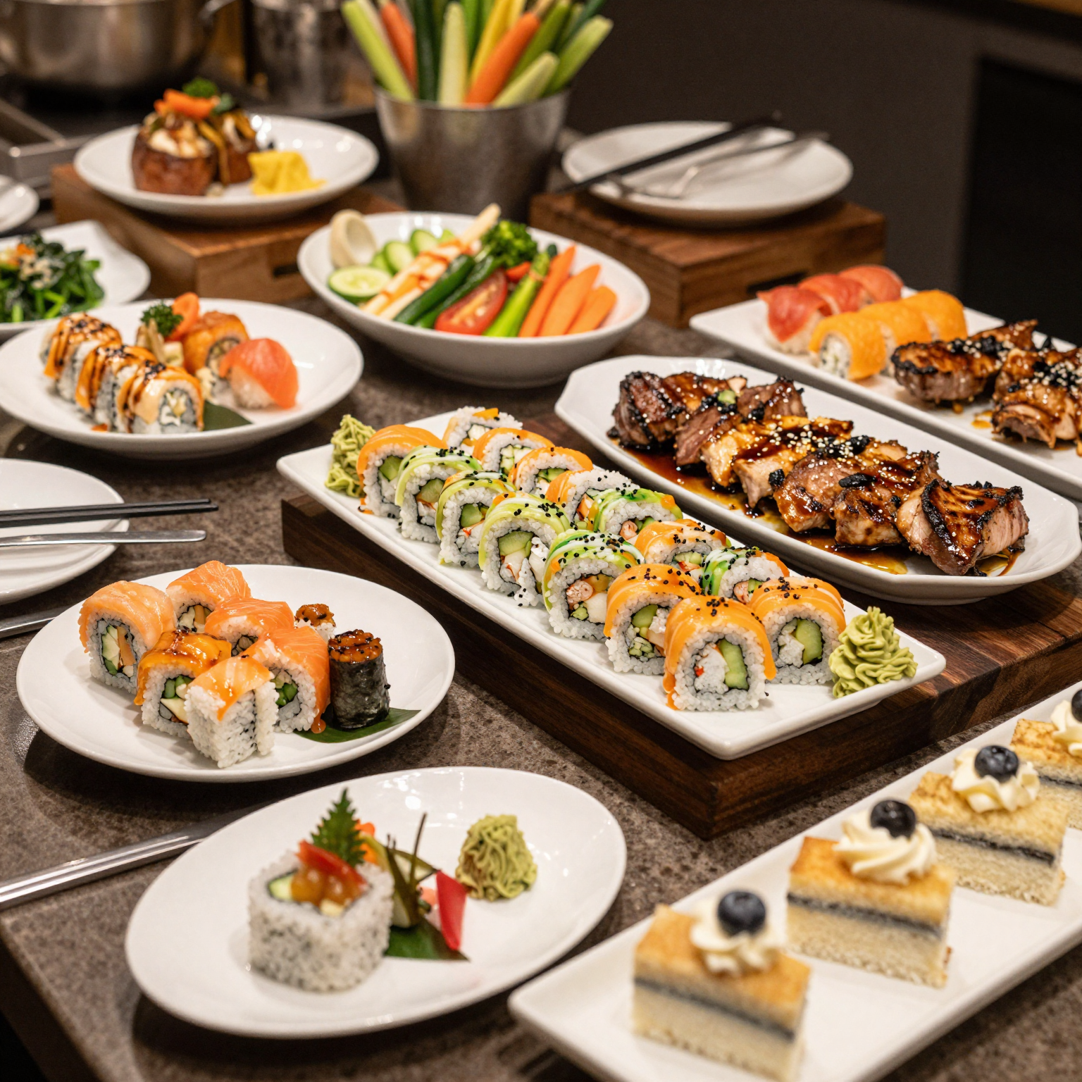 Vibrant Display of Signature Dishes