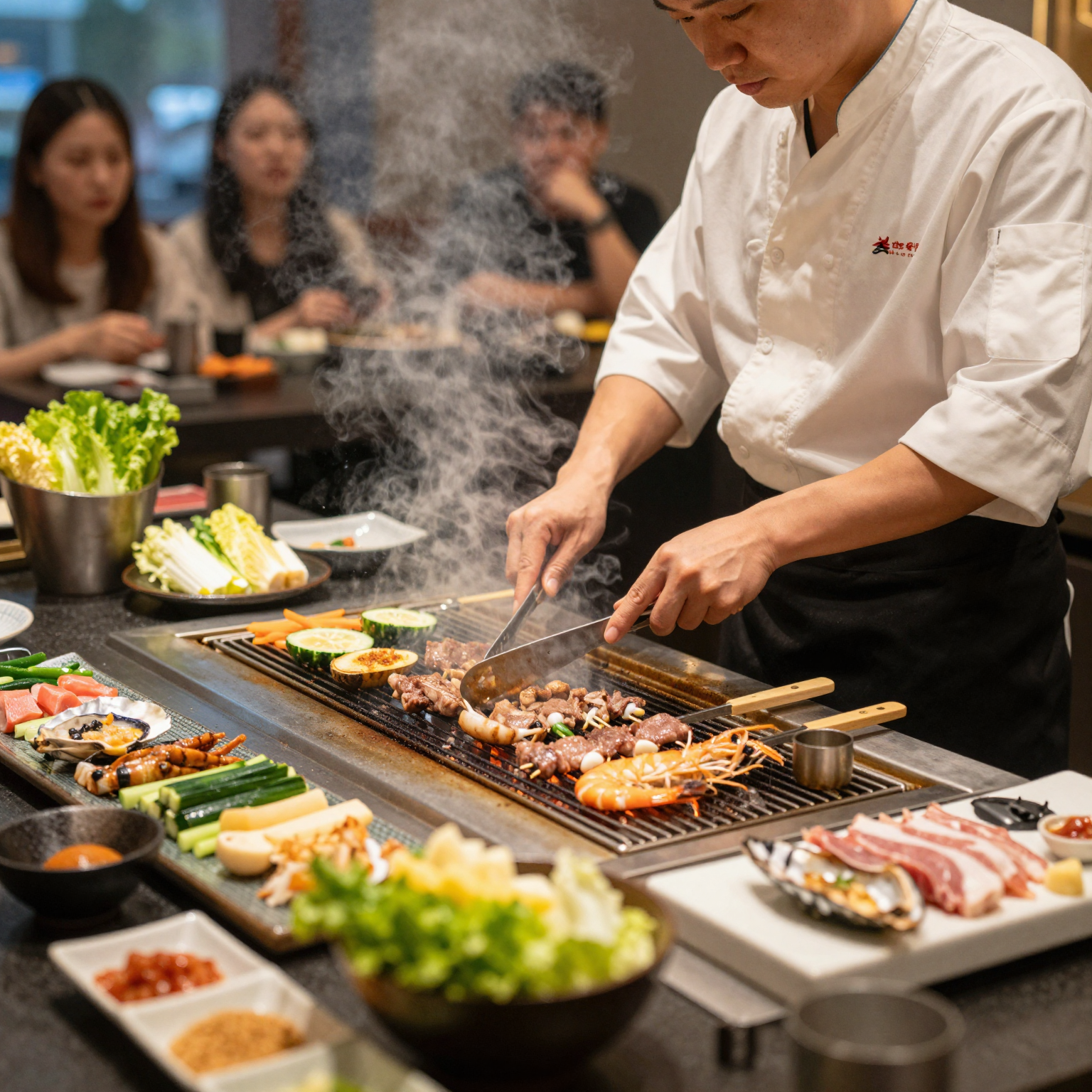 Hibachi Grill Setup