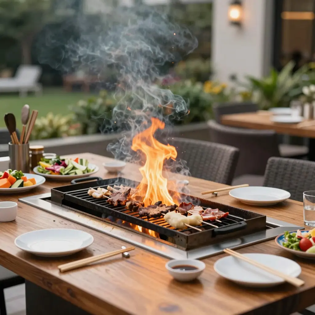 Hibachi Grill Setup