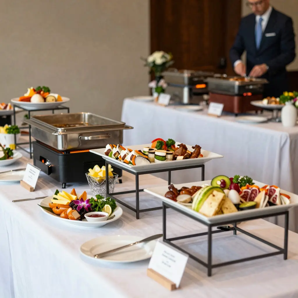 Elegant private event setup for catering