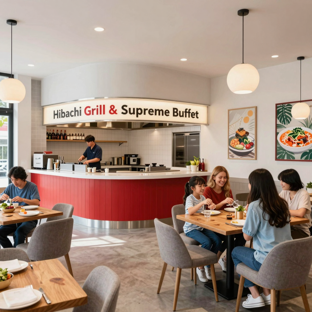 Interior of Hibachi Grill