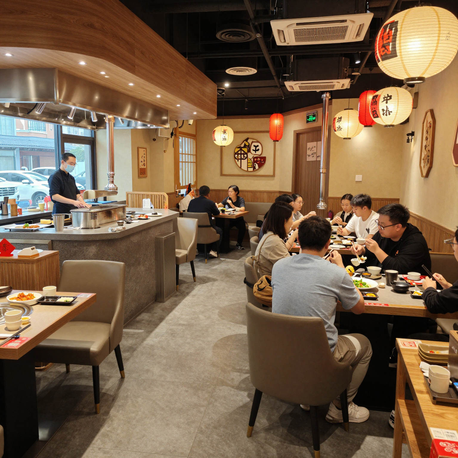 Hibachi Grill Seating