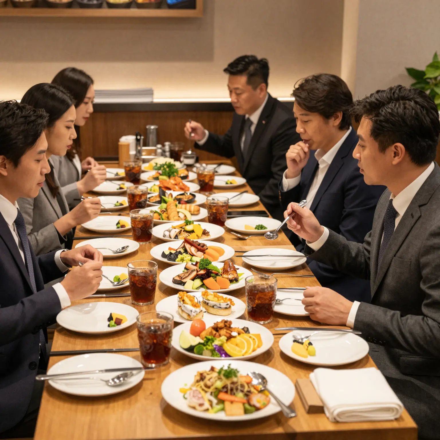 Business meeting at Hibachi Grill